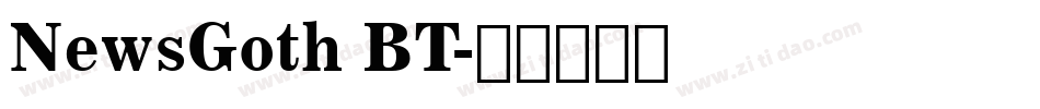 NewsGoth BT字体转换